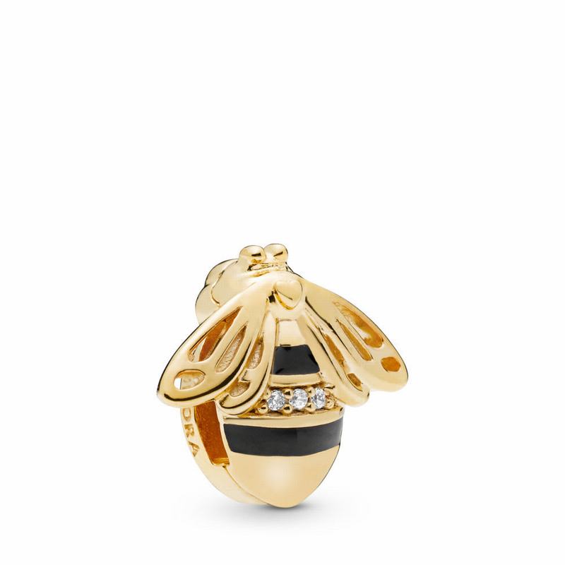 Pandora Australia Shine™ Reflexions™ Queen Bee Clip Charm - 18ct Gold Plated | GHCMVF587